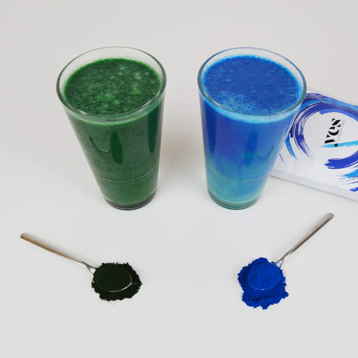 zold spirulina vs kek spirulina